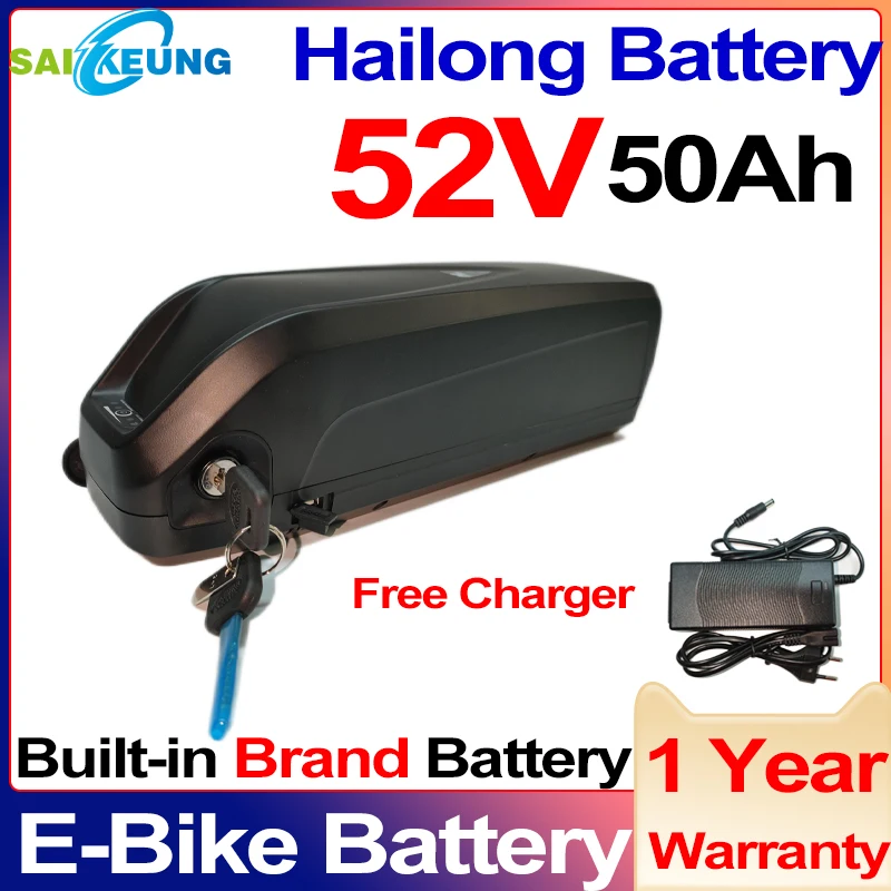 

E-Bike Accu Hailong 18650 Cells 52V Fiets Scooters 20ah 25ah 30ah 35ah 40ah 45ah 50ah Elektrisch Voertuig Lithium Batterij