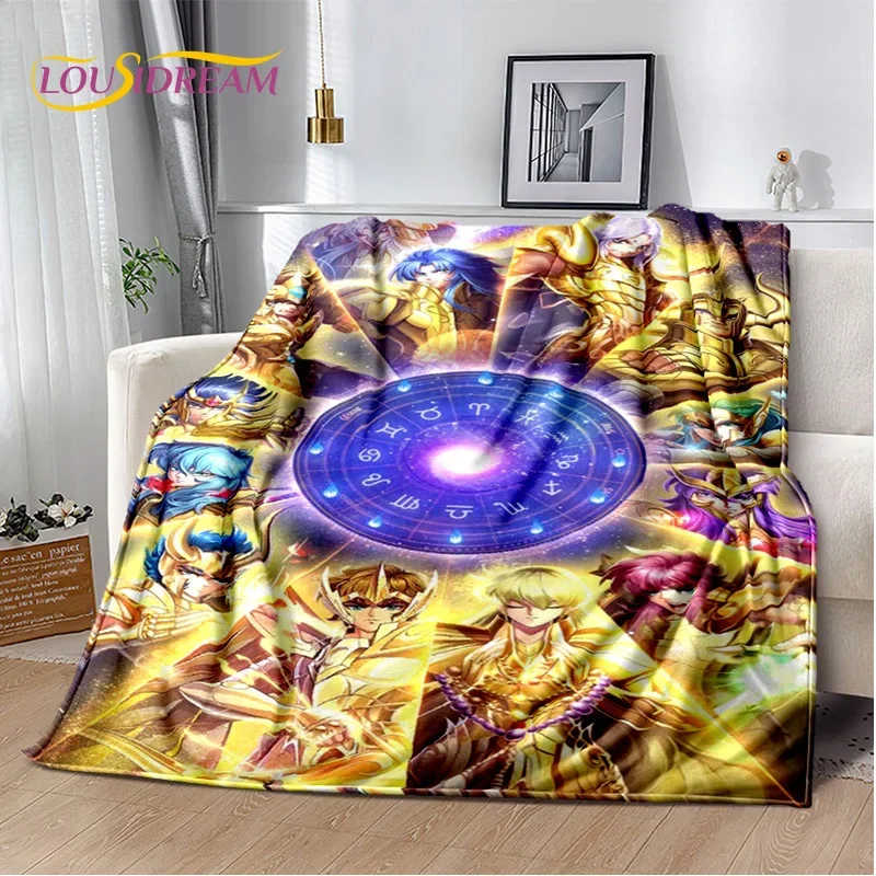 

Cartoon Saint Seiya Retro Anime HD Blanket,Soft Throw Blanket for Home Bedroom Bed Sofa Picnic Travel Office Cover Blanket Kids