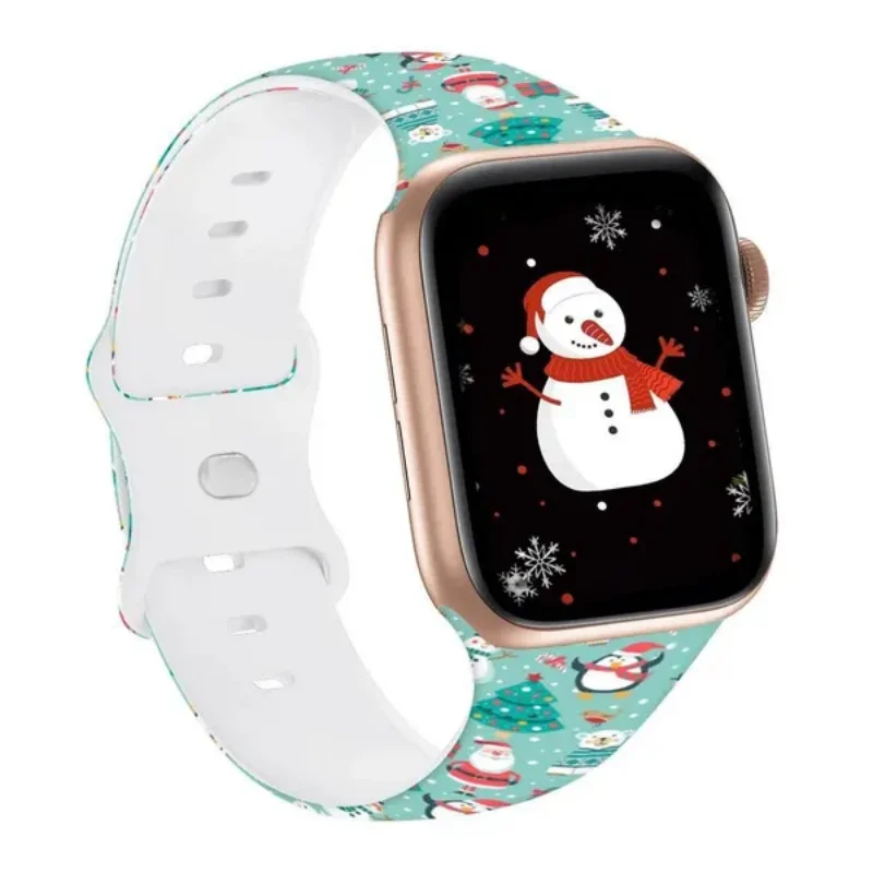 Festive Holiday Printed Silicone Bracelet