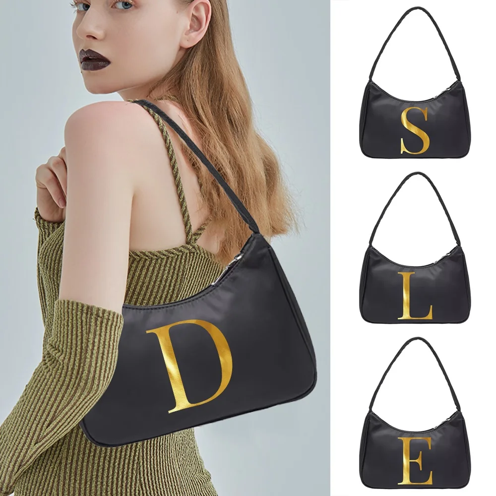 Fashion Women Handbag Letter Print Underarm Shoulder Bags Female Daily Design Totes Purse Pouch All-match Shopping Tote Clutch