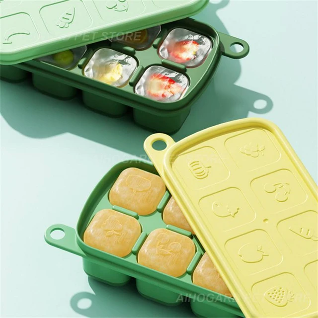 7 Holes Reusable Silicone Baby Food Freezer Tray Crisper Egg Bite Mold BPA  Free Storage Baby Food Storage Containers With Lid - AliExpress