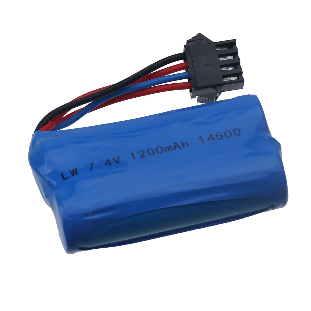 

14500 2S battery for water bullet gun Toys accessories 7.4v 1200mAh Li-ion Rechargeable Battery For RC Toys Cars Boats Parts