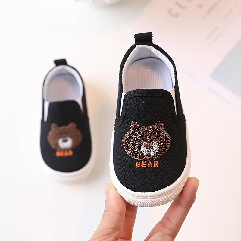 Canvas Kids Shoes Embroidered Soft Soled Indoor Shoes