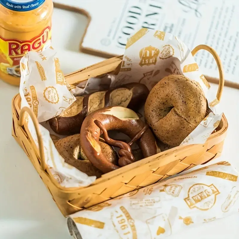 100pcs Colorful Patterned Greaseproof Wax Paper for Food Wrapping – Baking, Sandwich, H... - SKU GWP01811 - UGI Packaging