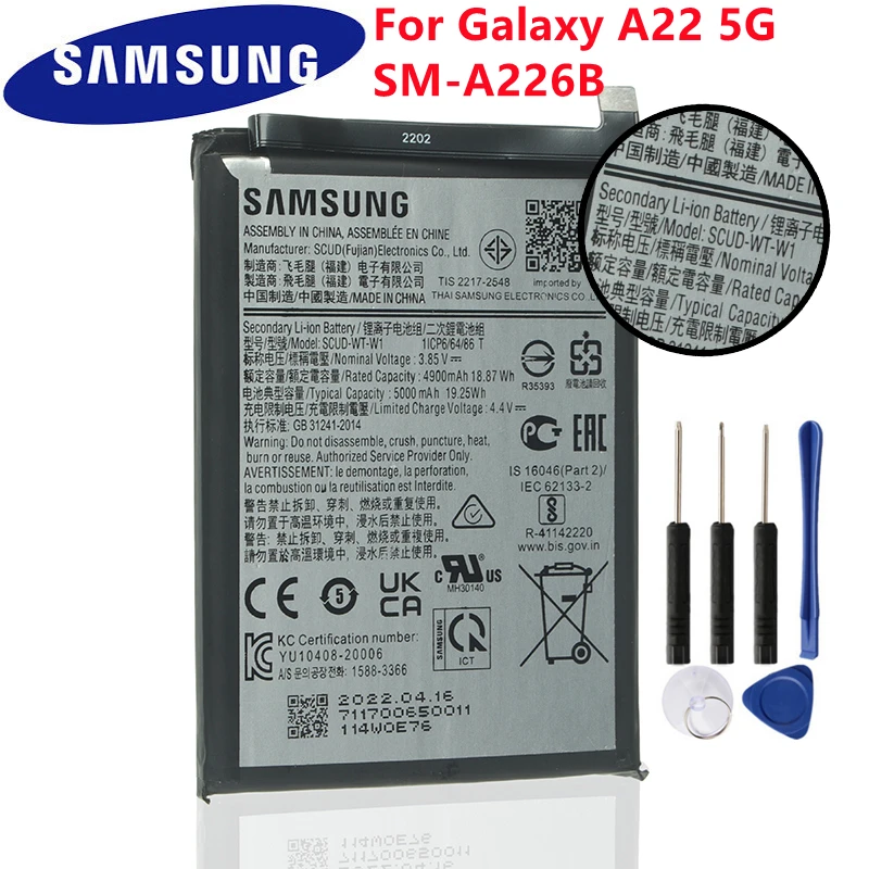 Samsung Original Battery Scud-wt-w1 Wt-s-w1 For Galaxy A22 5g Samsung