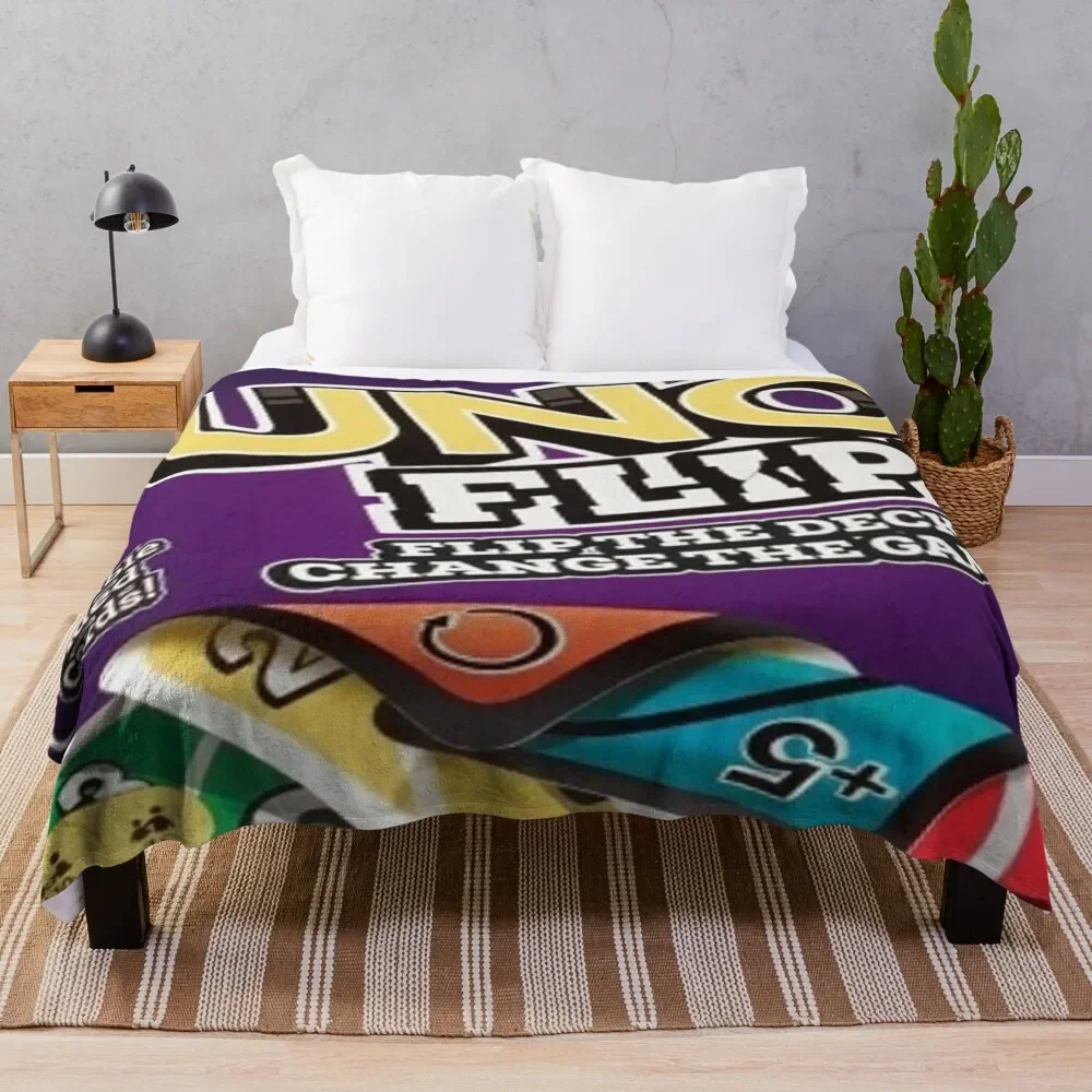 Uno Flip Throw Coperta Beach Bed Plaid Winter Beds Coperte Shaggy