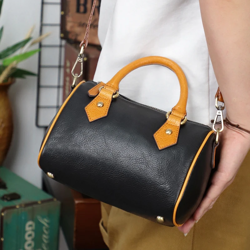 2023 Fashion Women's SPEEDY Shoulder Bag Genuine Leather Crossbody Bags  Classic Design Handbag Mini Pillow Hand Bag Lady