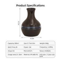 300ml Aromatherapy Humidifier  Whisper Quiet Cool Mist Diffuser for Home, Office  USB Powered, Essential Oil Compatible, Stylish 4