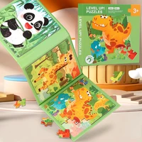 Magnetic Puzzles Games for Kids Busy Quiet Cartoon Animals Jigsaw Book Montessori Baby Educational Toys Children's Early Gifts 1