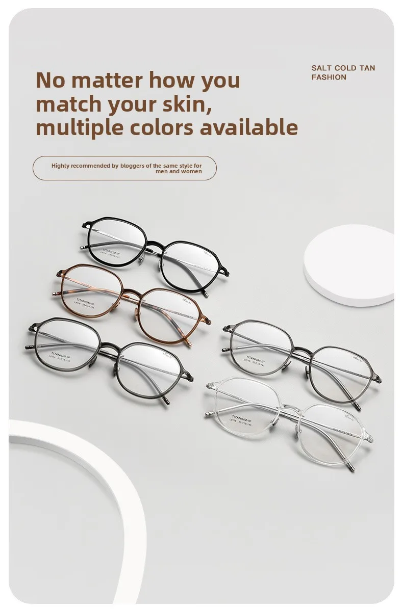 7,1 g Feder-Titan-Brille, elliptische Vintage-Rahmen mit Vollformat, ultraleichte kleine Retro-Brille für die tägliche Eleganz – Detail 7