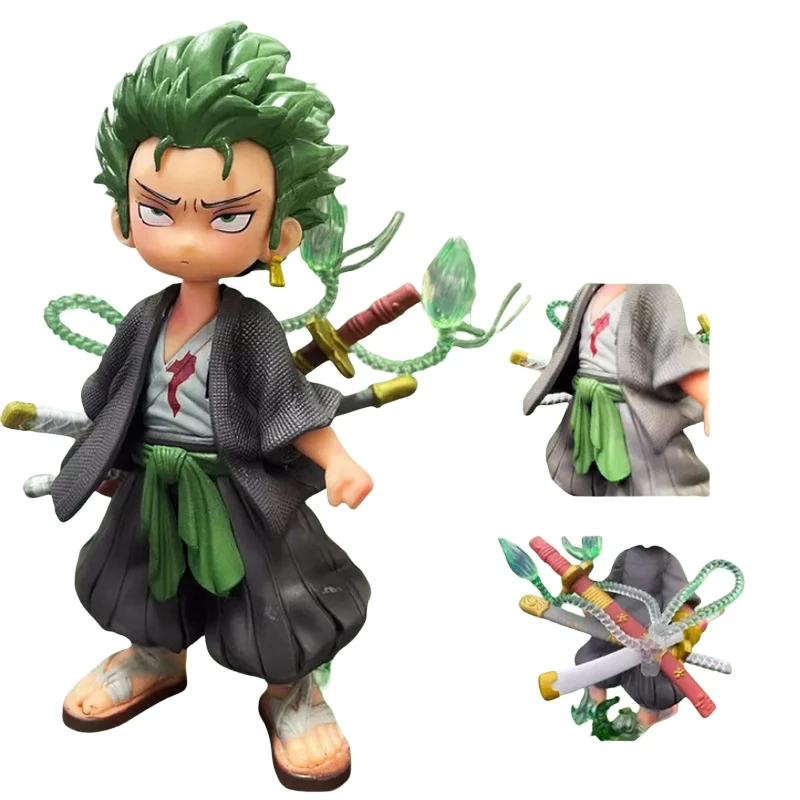 

14.5Cm Pvc Gk One Piece Q-Version Two Years Later Roronoa Zoro Anime Action Figure Statue Model Garage Kit Kid Toys Doll Gift