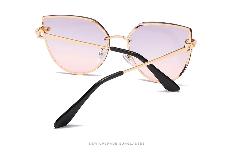 Wandern Mode Damen Cat Eye Randlose Anti Licht Gläser Frauen Vintage Gradienten Shades Für Weibliche Outdoor Sonnenschutz Brillen – Detail 9