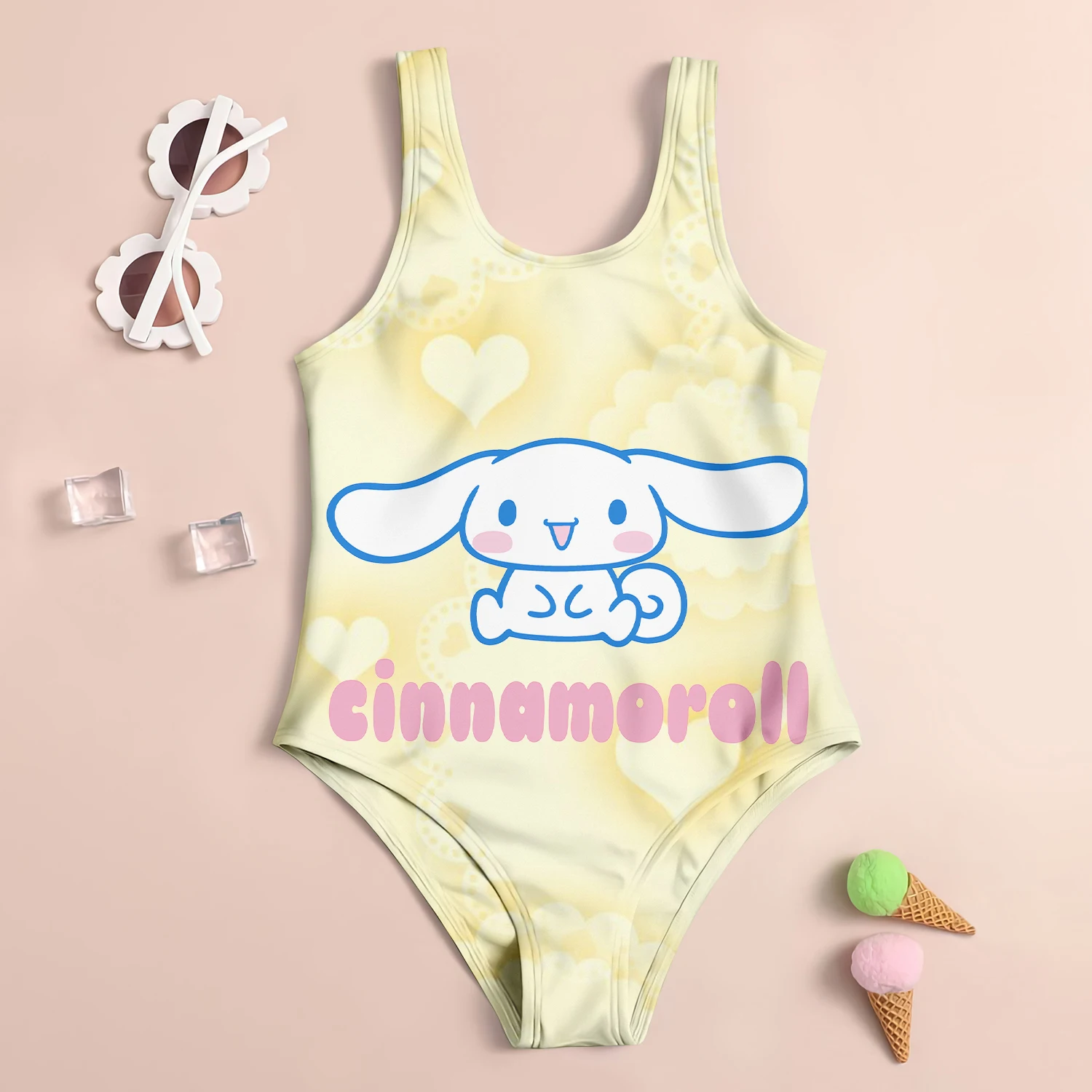 Baby Swimsuit Girls Sanrio Cinnamon Dog Children's Swimwear 2024 Sell Like Hot Cakes Beach Swimsuit Kids Girl Girls' Infant 3