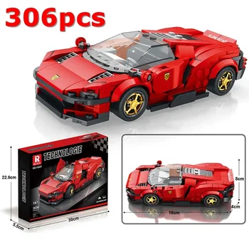 SP3 Model Sports Car Building Blocks Technical Racing Vehicle Supercar Set Bricks DIY Toys for Kids New Year Christmas Gifts 1