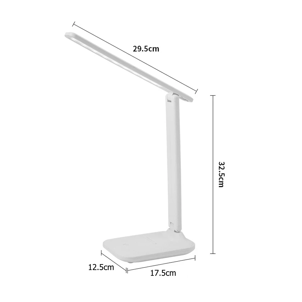 Foldable Desk Lamp - USB Rechargeable Eye Care Reading Light With Adjustable Brightness