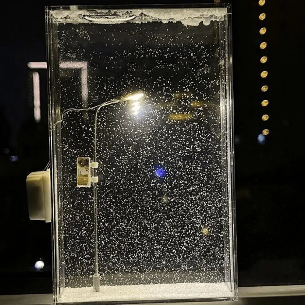 DIY Snow Scene Street Light Snowflake Lamp Kit Tabletop Self-Assembly Project DIY Snowy Scenery Night Light Gift for Friends
