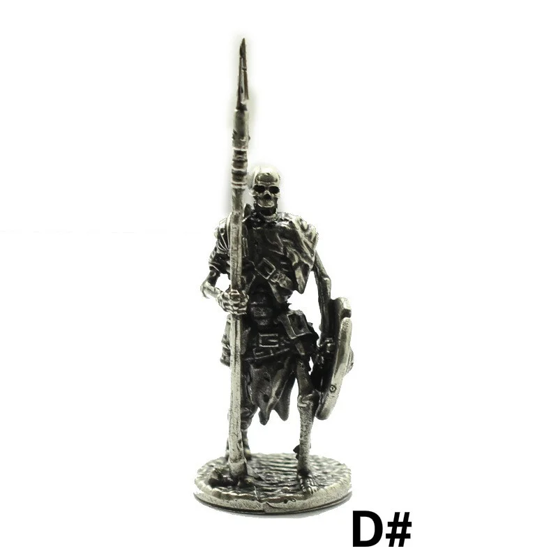 Retro Copper Skeleton Legion Figurine Ornament – Metal Skull Soldier Statue