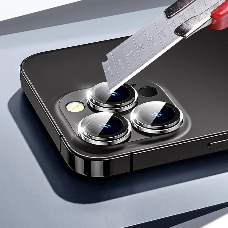 3Pcs Camera Lens Protector for IPhone 14 Pro Max Metal Ring Protective Glass for IPhone 11 12 13 Pro Max Mini Camera Lens Glass