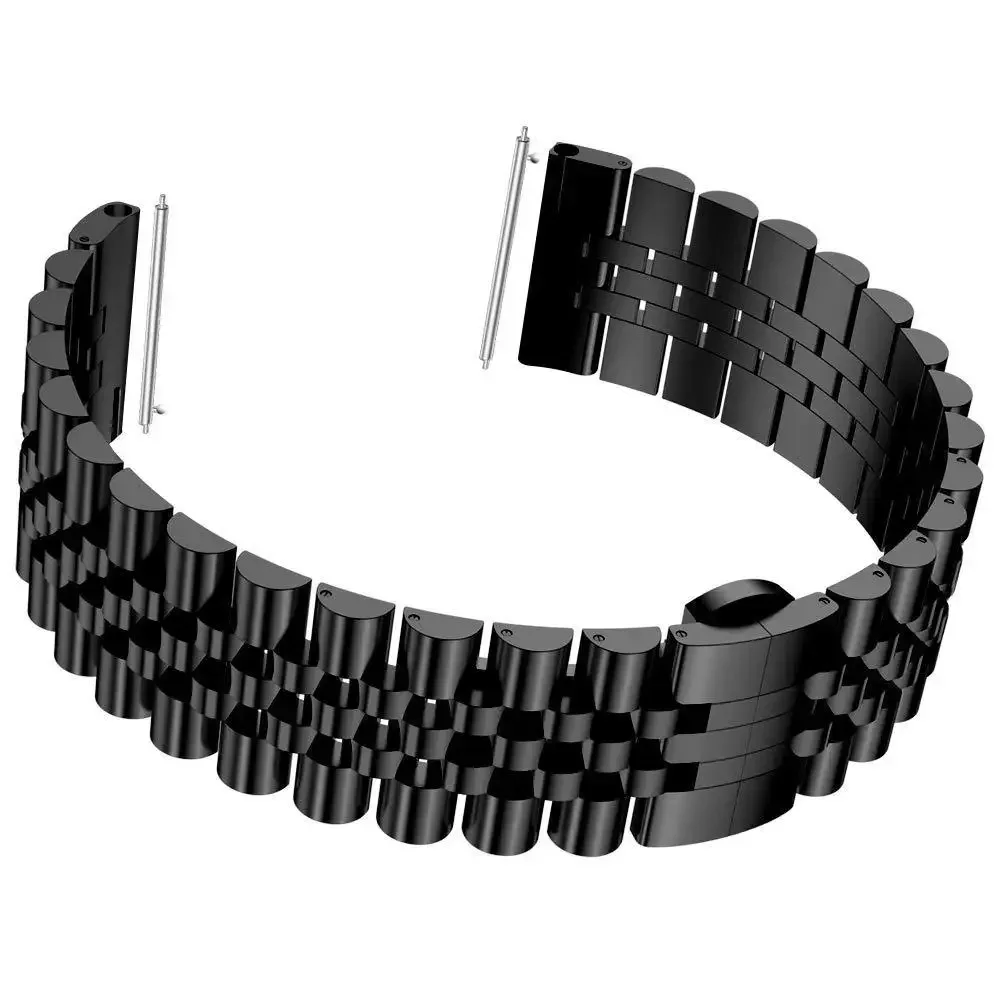 Sleek 22mm Stainless Steel Metal Wristband - Replaceable Strap