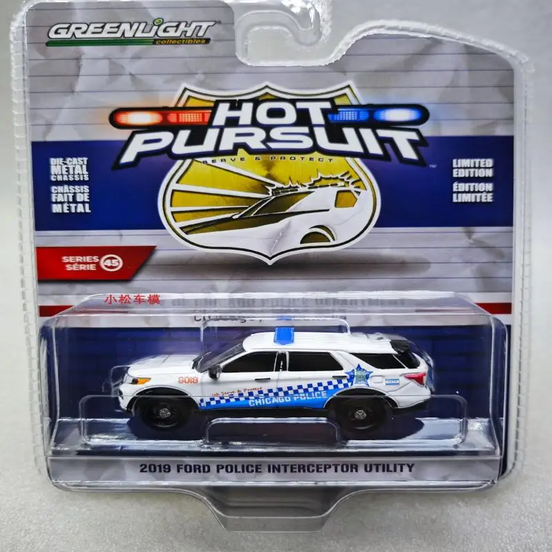 

GREENLIGHT 1:64 2019 Ford перехватчик канцелярская полиция коллекция литой под давлением модель автомобиля украшение подарок