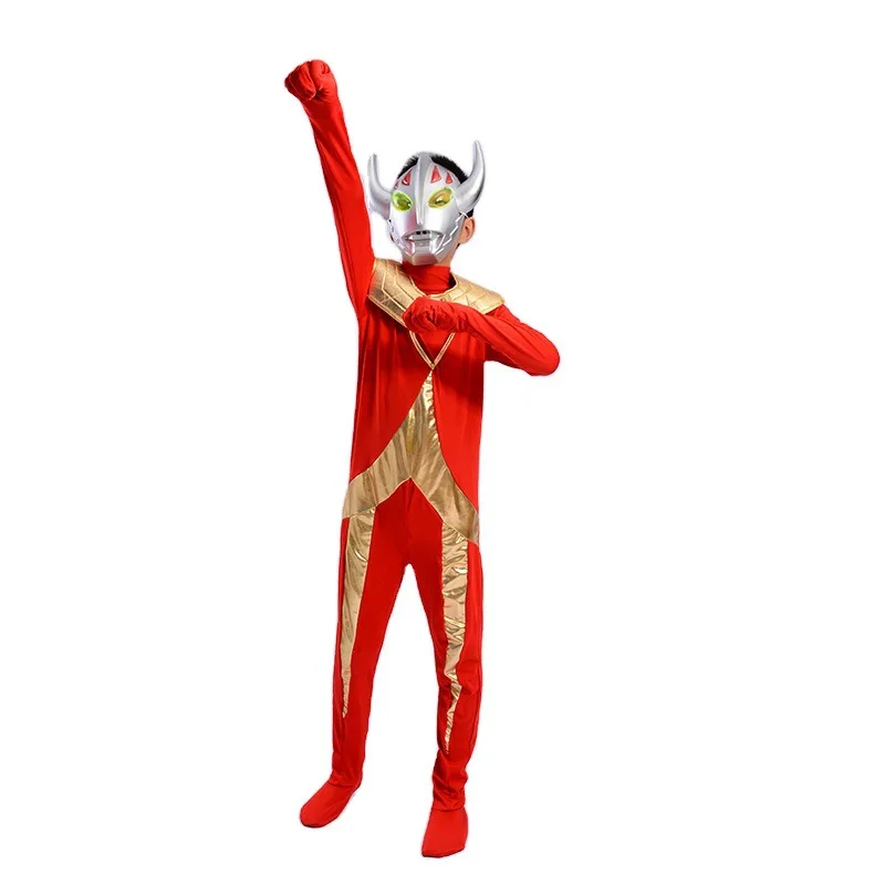 

Детский комбинезон для косплея Ultraman Ginga, роскошный комбинезон с головным убором на Хэллоуин