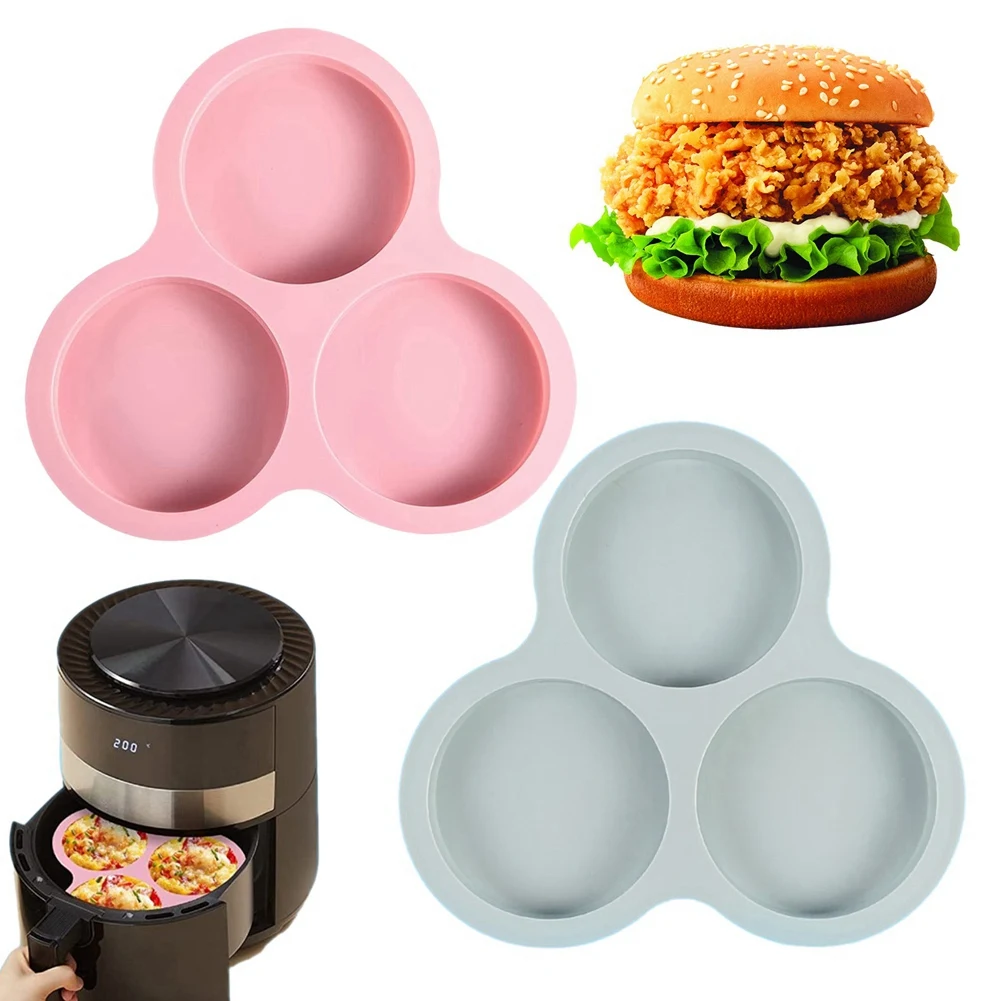 Reusable Silicone Mold Air Fryer Egg Pan Cakes Dessert Baked Goods Tools Easy Install egg mold