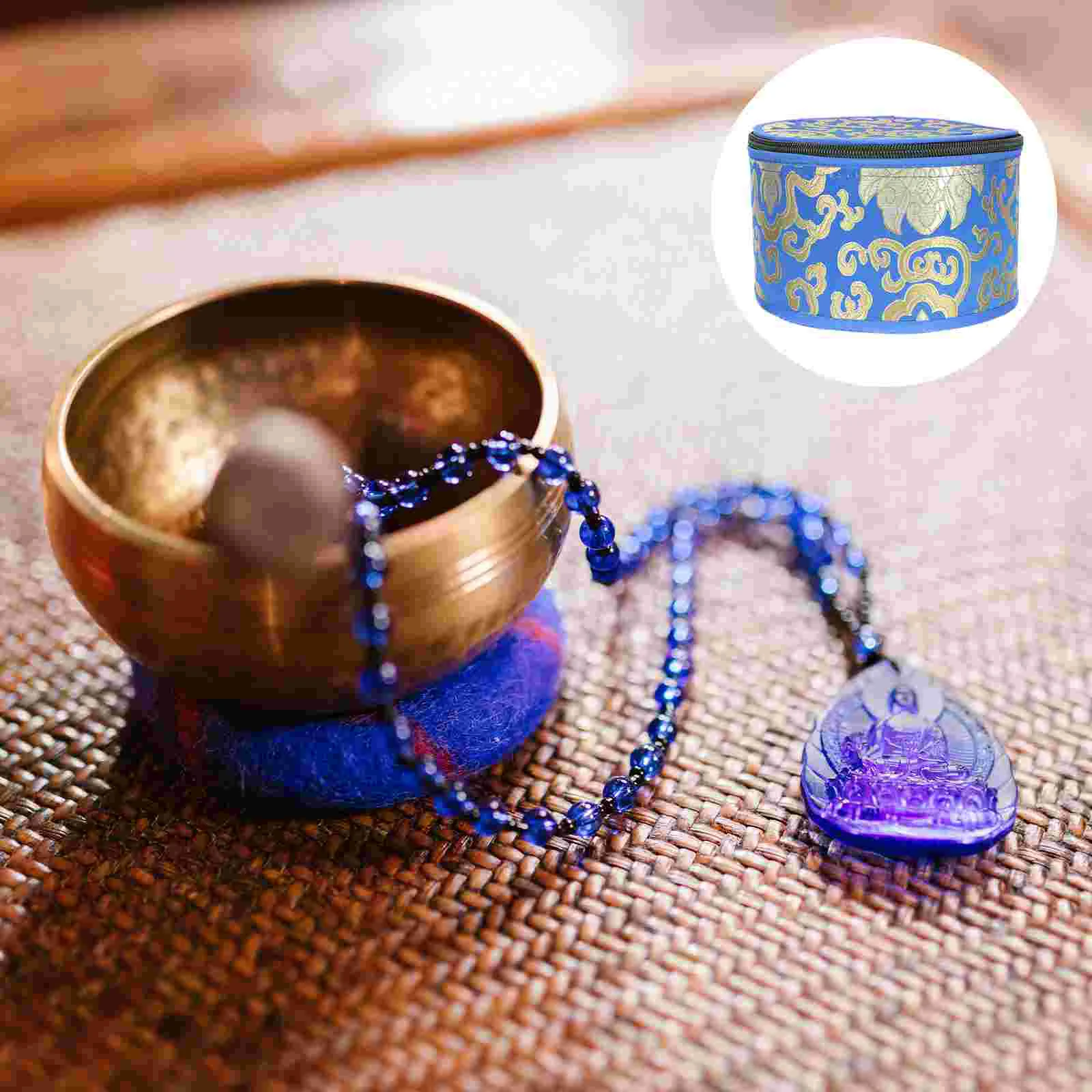 

Buddha Sound Bowl Case Tibetan Singing Bag Storage Bags Tuning Cotton Container