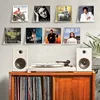 2pcs Acrylic Record Display Stand Shelf Clear Wall Mounted Vinyl Record Holder Floating Shelves LP Record Album Storage Rack 5