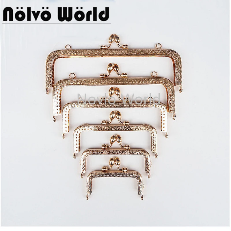 

10pcs 8.5cm 10.5cm 12.5cm 15cm 18cm 20cm Frame Purse Handle Coins Bags Metal Kiss Clasp Lock Frame Accessories For Bag