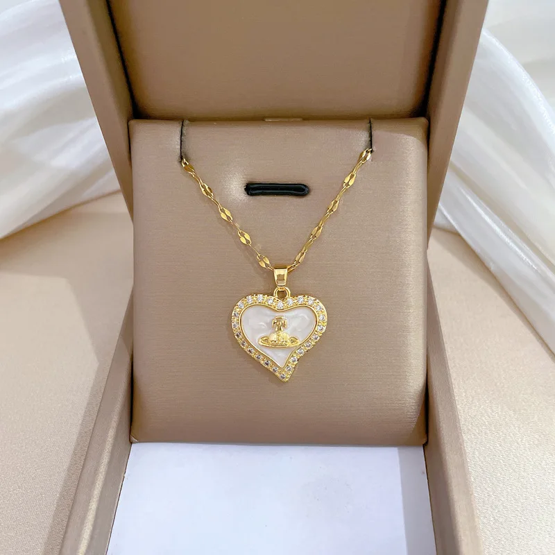 Fashionable and Exquisite Heart-shaped Planet Stainless Steel