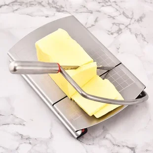 Household stainless steel cheese slicer with scale, butter, cheese, cheese, ham slicer, kitchen knives, baking tools