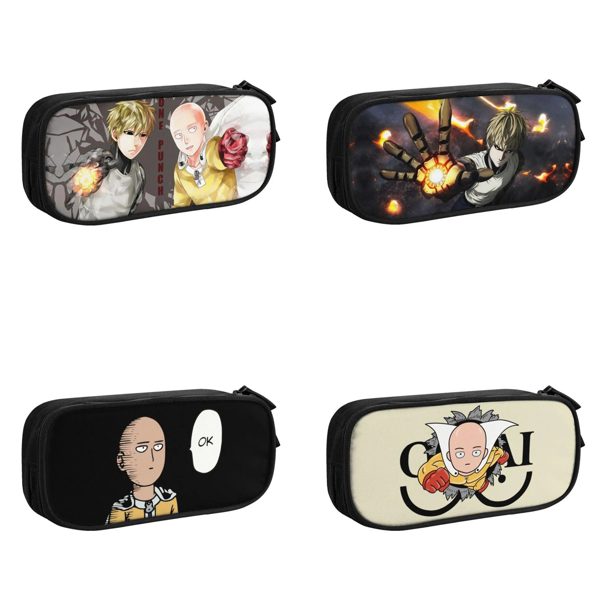 

Cool Saitama Pencil Case for Girl Boy Large Storage One Punch Man Anime Manga Pen Bag Box Stationery