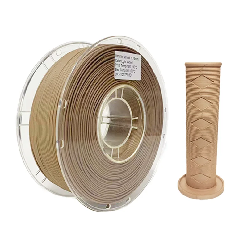 PLA 목재 3D 프린터 필라멘트, 목재 호두, 오크 우드, 체리 티크우드, 3D 인쇄 재료, 1.75mm, 1.75mm