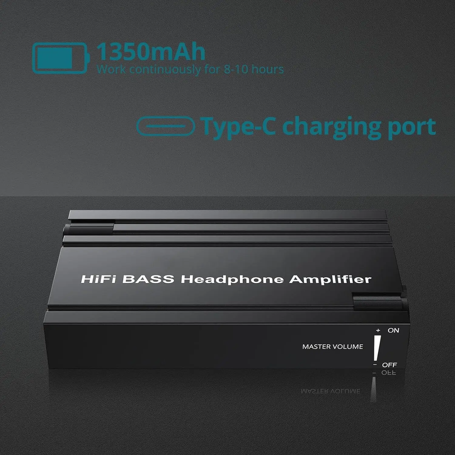 HiFi BASS Headphone Amplifier 16-600&Omega; Earphone Amp Rechargeable 3.5mm AUX Input Output Volume Control Phones Computers headphone amplifier