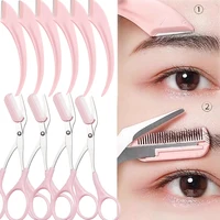 2Pcs Eyebrow Scissors with Comb Professional Precision Eyebrow Trimmer Set Eyebrows Razor Eyebrow Grooming Kit Hair Removal Tool 1