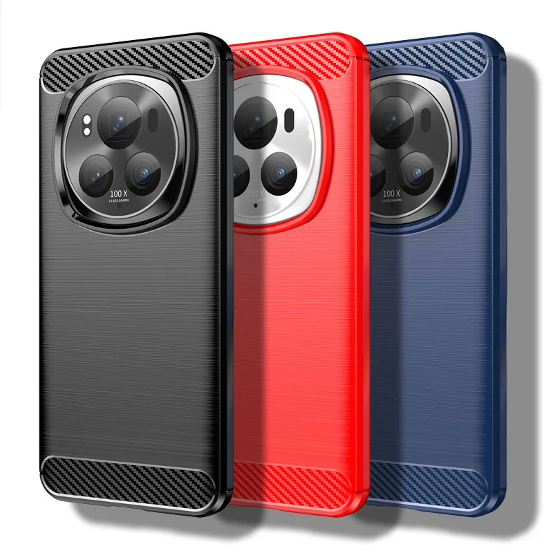 

For Honor Magic6 Pro Case For Honor Magic6 Pro 5G Cover 6.8 inch Carbon Fiber Shockproof Silicone Bumper For Honor Magic6 Pro