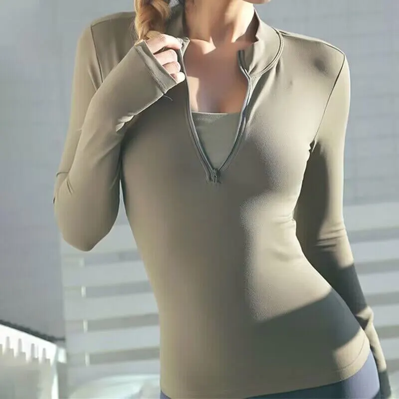 Long Sleeve Yoga Shirts Sport Top Fitness Yoga Top Gym Sports Wear For Women Push Up Running Full Sleeve Clothes yoga shirt