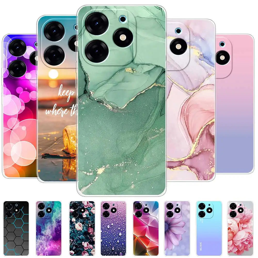 Per Tecno Spark 10 Custodia 4G Per Tecno Spark 10C Coque Custodia Morbida In Silicone Trasparente Funda Per Tecno Spark 10 Pro Cover Bumper