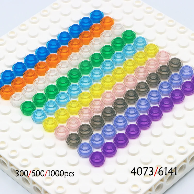 Aquaryta 300/ 5001000 Stück 1 x 1 transparente runde Platte, Bausteine, Zubehör, Partikel, kompatibel mit 4073 6141 30057