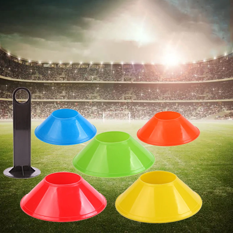 Soccer training cones,training equipment set 10pcs Cone Set Football Training Equipment For Kid Pro Disc Cones Agility Exercise Obstacles Avoiding Sport Training Accessories