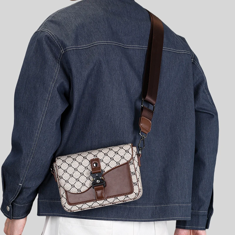 High-End Men’s PU Leather Crossbody Sling Bag