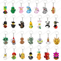 Keychain Series Shark Man Penguin Man Banana Man 3D DIY Cartoon Figures Model Building Block Toy Classic Puzzle Model Kids Toys 1