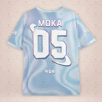 2025 Women Fashion O-Neck Short Sleeve T-Shirt ILLIT MINJU Fans  Summer Tee Lightweight Sport Daily Tee Oversized Sport T-Shirt 1