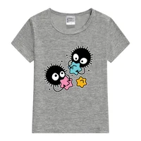 Soot studio ghibli Kids T-Shirt Kawaii T-Shirt Kids Summer Short Sleeve Tees Cartoon Animal Boys Girls Kawaii Tops Tshirt 2