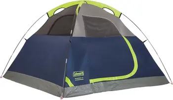 Sundome Camping Tent, 2/3/4/6 Person Dome Tent with Snag-Free Poles for Easy Setup in Under 10 Mins, Included Rainfly Blocks 2
