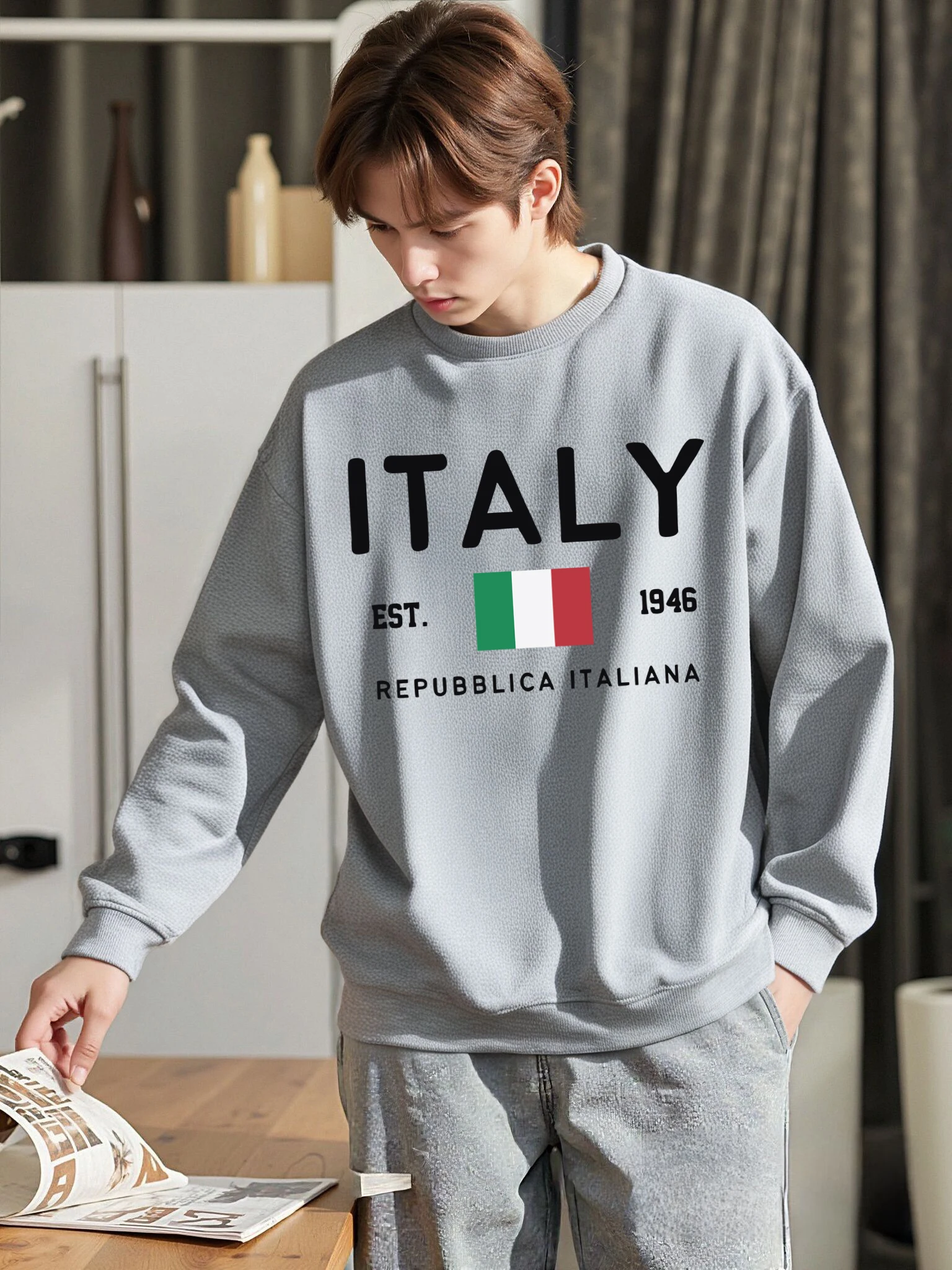 إيطاليا Repubblica Italiana الرجال البلوز الشارع ع...