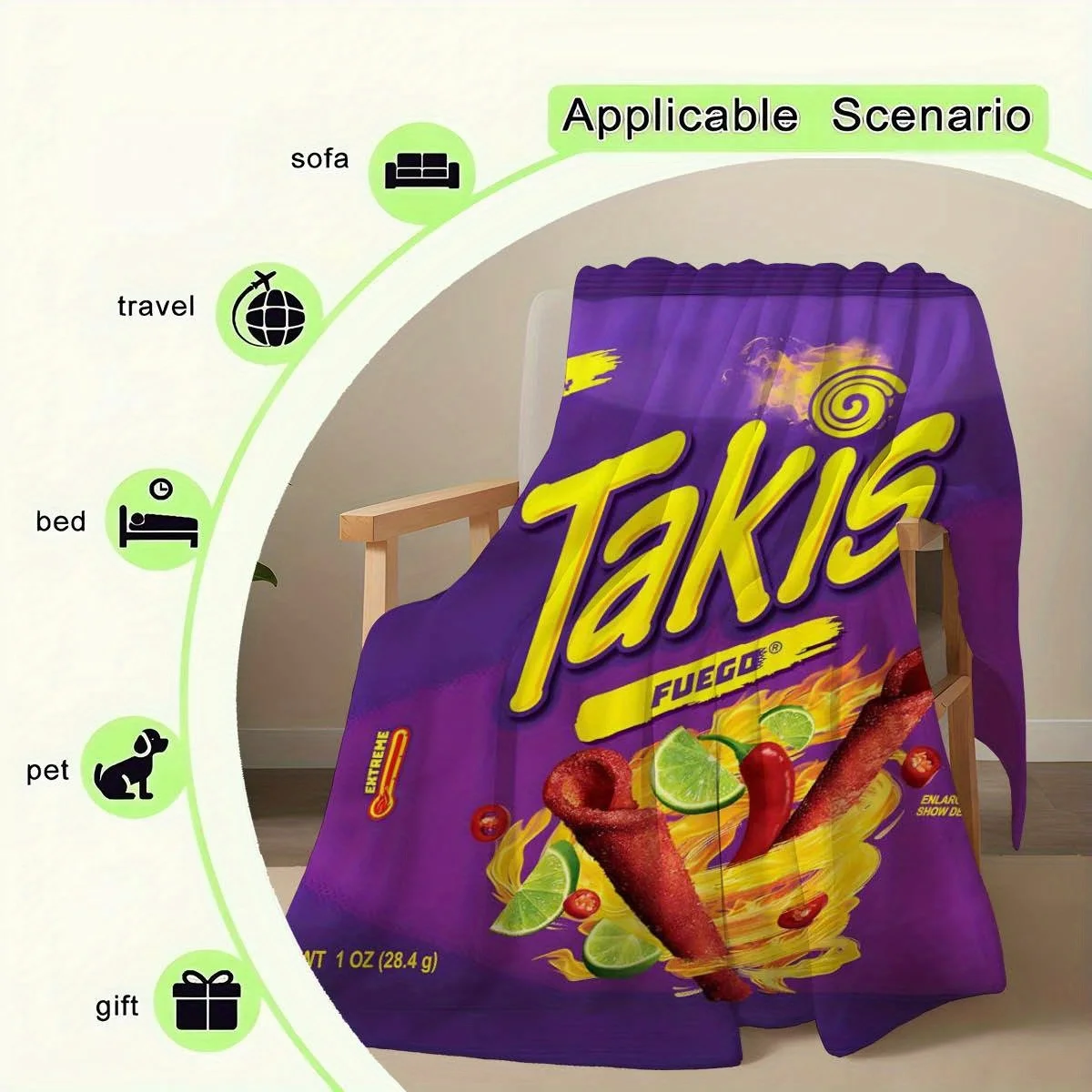 1PC Vibrant Takis Chili Pattern Soft Flannel Blanket Ultra Cozy Bed Sofa Travel Throw Blanket Perfect Birthday Gift 4