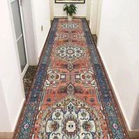 Persian Style Carpet for Living Room Decoration Rugs Non-slip Stairway Hallway Stairs Rug Corridor Aisle Runner Customizable Mat 1
