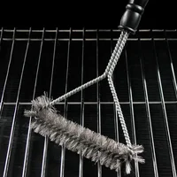 Brosse de nettoyage pour Barbecue, outil de nettoyage antiadhésif en acier inoxydable, accessoires pour Barbecue, brosse pour Barbecue en fil d'acier inoxydable 2