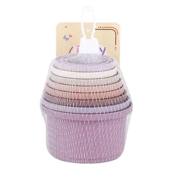 8Pcs Stacking Cups Toys for Rabbits Chinchillas Guinea Pigs Multi-Colored Reusable Plastic Nesting Toys Stacking Cups Set 4